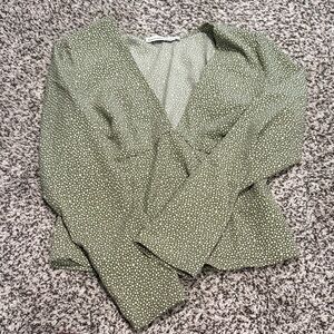 Green pattern Abercrombie top